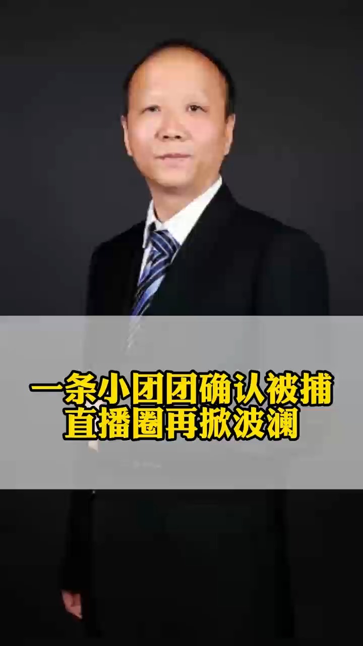 一条小团团确认被捕直播圈再掀波澜